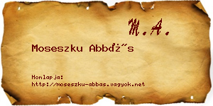 Moseszku Abbás névjegykártya
